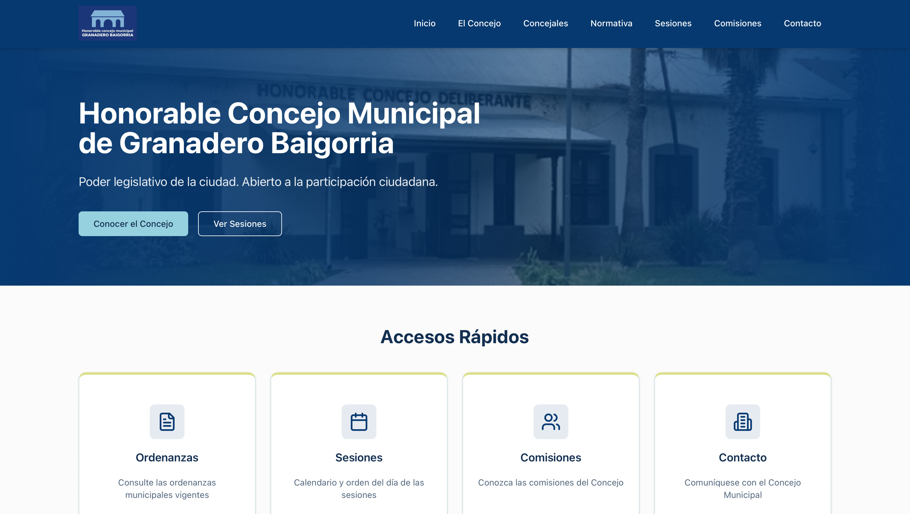 Página Web y Sistema de Gestión HCM G. Baigorria