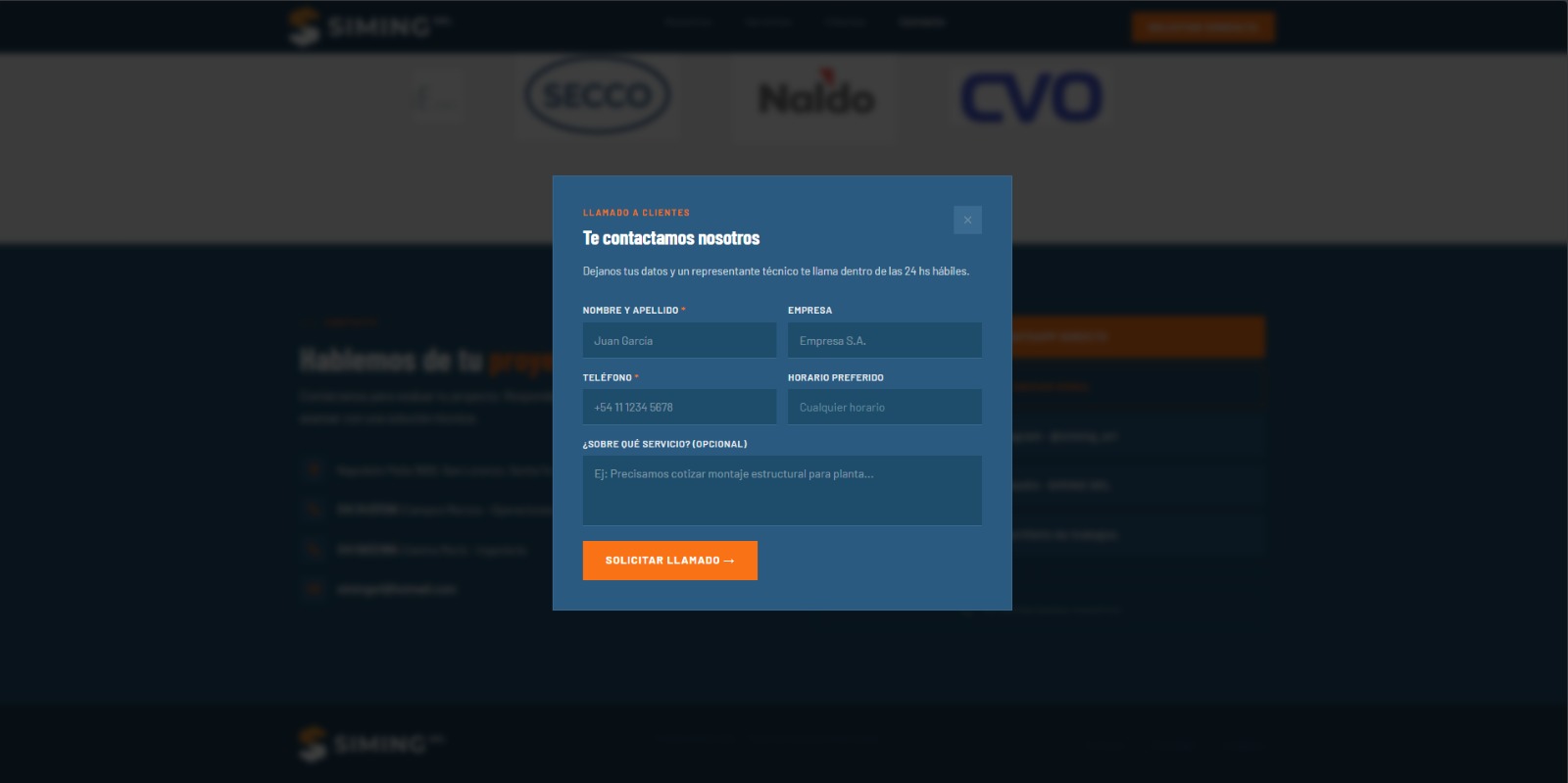 Siming Srl - Landing Page - imagen 3